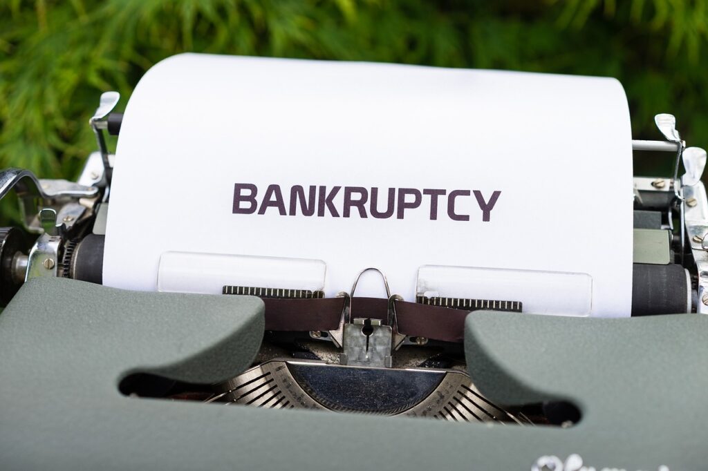 typewriter, bankruptcy, money, company, economy, deficit, out of business, business, loss, word, bankruptcy, bankruptcy, bankruptcy, bankruptcy, bankruptcy